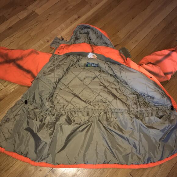 Guide LINE Blaze Orange Deer Buck Gun Hunting Jacket Coat Mens MEDIUM HOODED - Picture 9 of 16